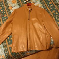 Giubbotto pelle Tatoo color nocciola XL