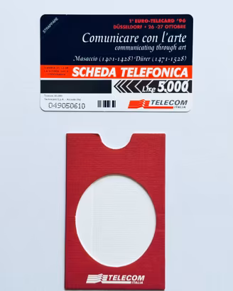 Comunicare con l'arte scheda telefonica 1996