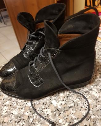 scarponcini camoscio e pelle numero 36