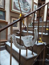 lampadario Art Déco in vetro di Murano