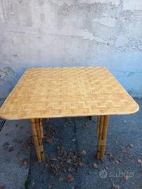 tavolo + sedie vimini 