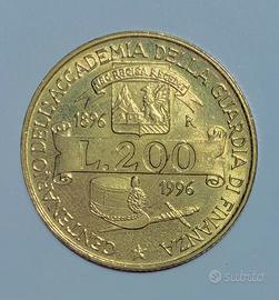 Moneta 200 lireCentenario Guardia di Finanza 1996