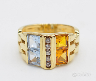 Anello Fascia Vintage Topazi