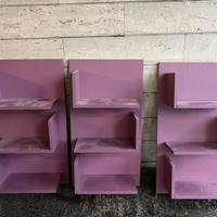 Libreria mensole legno viola come nuovi