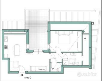 PE DC14 Attico 50 mt dal mare