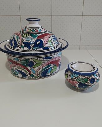 Set ceramica tunisina artigianale 