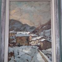 Quadro Bonanomi paesaggio invernale