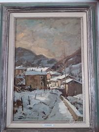 Quadro Bonanomi paesaggio invernale