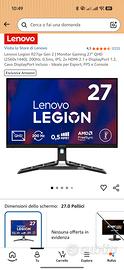 monitor 2k 200hz Lenovo PS5