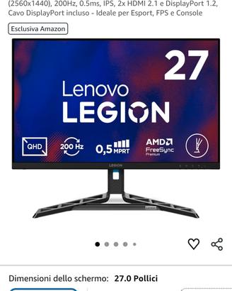 monitor 2k 200hz Lenovo PS5