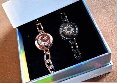 Braccialetti di coppia touch con collegamento blue