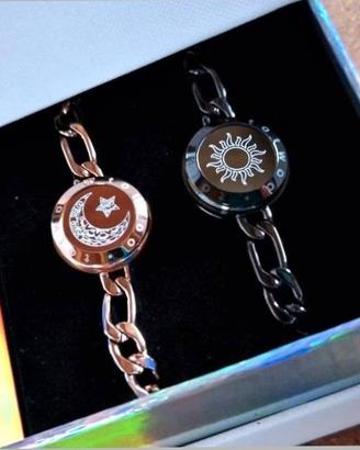 Braccialetti di coppia touch con collegamento blue