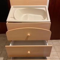 Cassettiera/fasciatoio+vaschetta