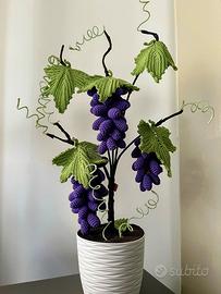Pianta d’uva artigianale all’uncinetto