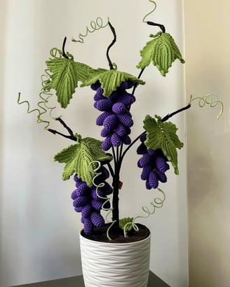 Pianta d’uva artigianale all’uncinetto
