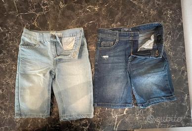 2 paia di Jeans corti bambino 7/8 anni