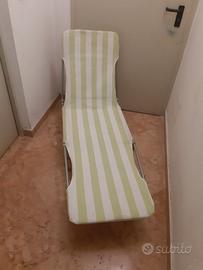 Lettino spiaggina apribile vintage.