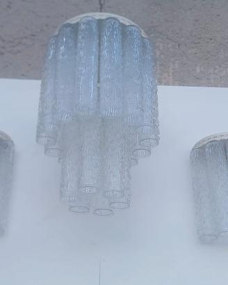 trittico in vetro di murano anni 60/70