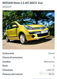 nissan note 2008 ganco traino 