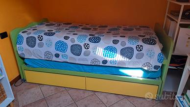 Letto singolo con secondo letto estraibile 