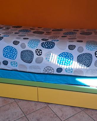 Letto singolo con secondo letto estraibile 