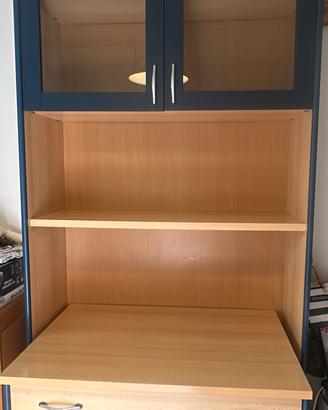 scrivania 2 pezzi vero legno