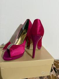 Scarpe col tacco fucsia nr 40