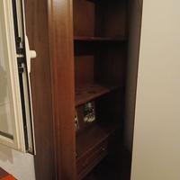 Libreria a giorno in legno noce