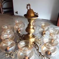 Lampadario vintage in ottone