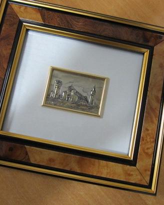 Quadro lamina argento 925 basilica di s. zeno (vr)
