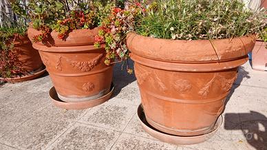 Coppia di vasi in terracotta da 50