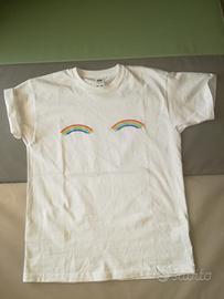 T shirt fruit DOPPIO ARCOBALENO donna S XXS