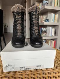 Stivaletti Baldini stringrati pelle nera 39