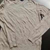 Golf grigio melange, cotone e lino, tg 16 anni 