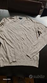 Golf grigio melange, cotone e lino, tg 16 anni 