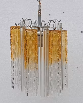 Lampadario in vetro di Murano stile Venini 