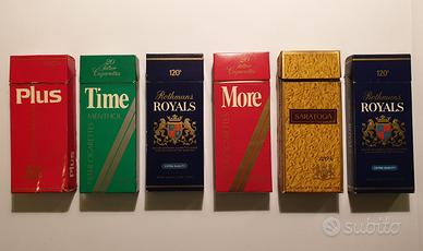 LOTTO 6 RARI PACCHETTI 120S SIGARETTE VINTAGE ‘80