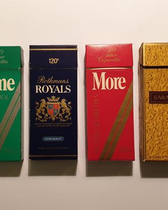 LOTTO 6 RARI PACCHETTI 120S SIGARETTE VINTAGE ‘80