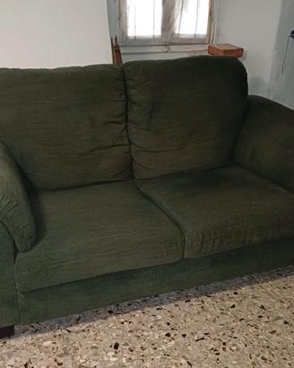 Divano verde 2 posti