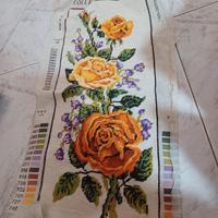 quadro a mezzo punto con cotone ritorto