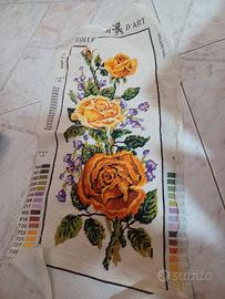 quadro a mezzo punto con cotone ritorto