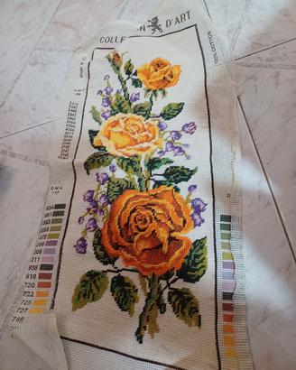 quadro a mezzo punto con cotone ritorto