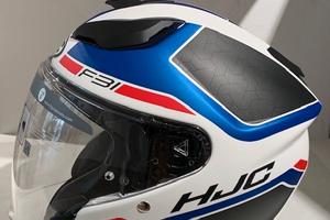 Casco Jet HJC F31 Ceron MC21SF Bianco/Rosso/Blu