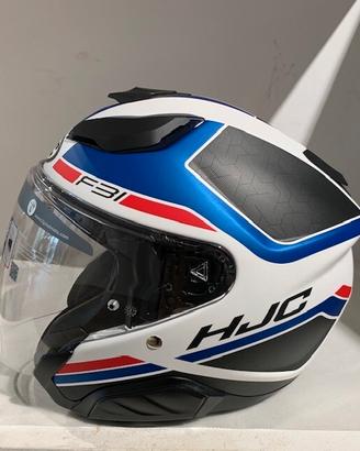 Casco Jet HJC F31 Ceron MC21SF Bianco/Rosso/Blu