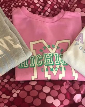 Stock 3 felpe. bambina 9/10 anni