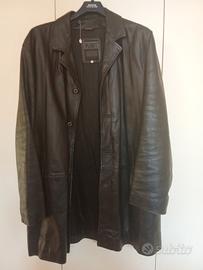 cappotto uomo in pelle  tg 56