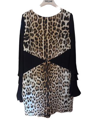 vestito leopardato roberto cavalli