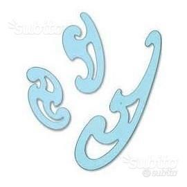 Set 9 Pezzi Disegno Geometrico - Modelli Cerchi, Ovali, Triangoli, Colorati, Per Scuola - Foto 13