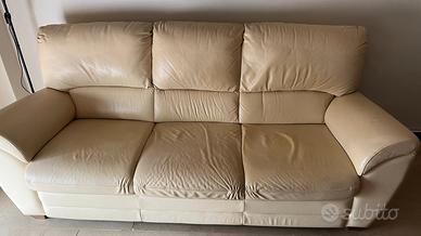 Divano a 3 posti in pelle