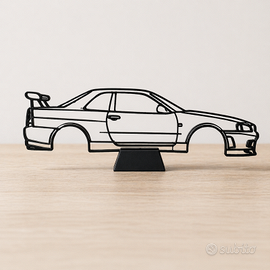 Decorazione Nissan Skyline GTR R34, cake topper